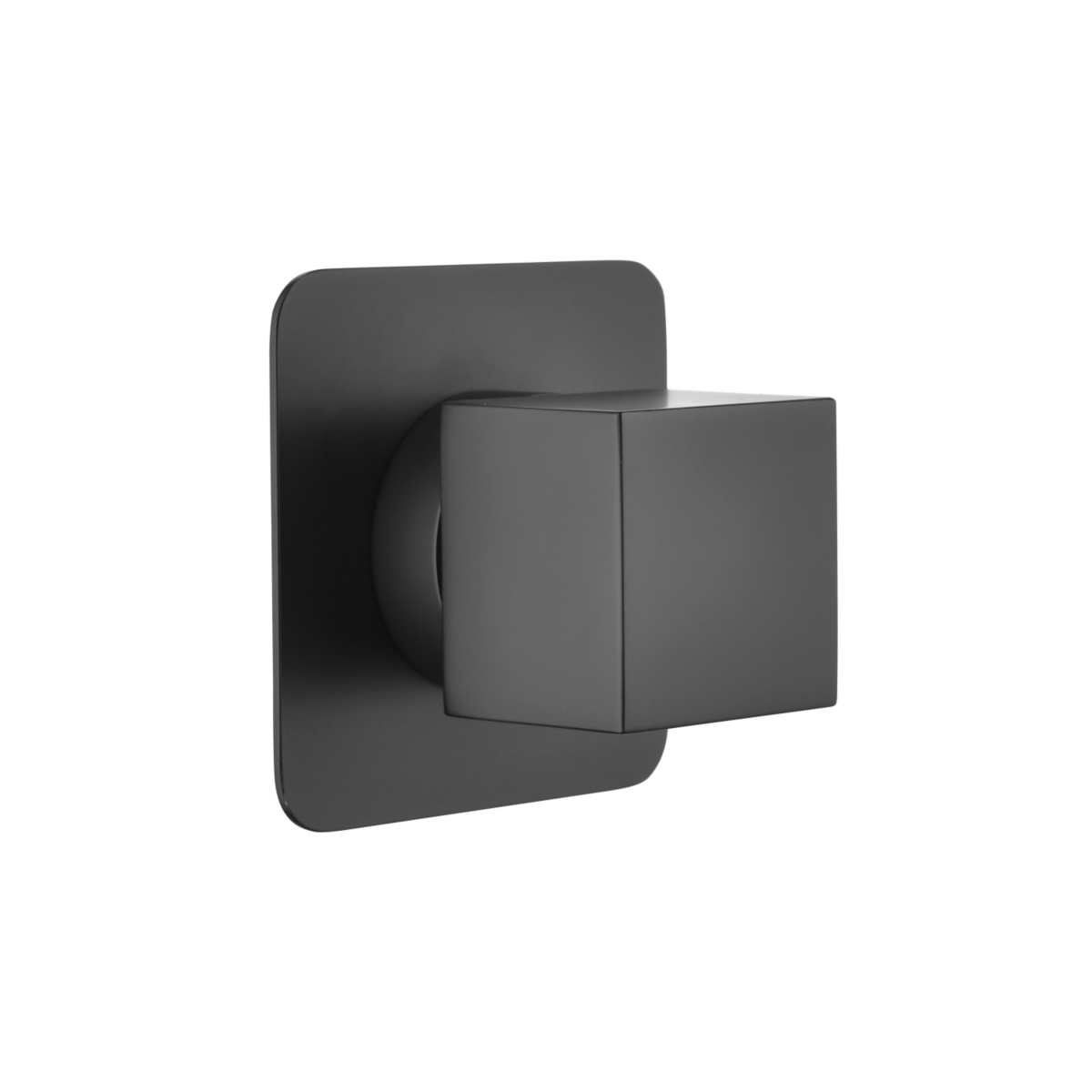 3/4&#x22; Cast Metal Volume Control Valve -2Piece Extra High Flow Master Shower Volume Control Adjustable brass handle valve body, - Matt black