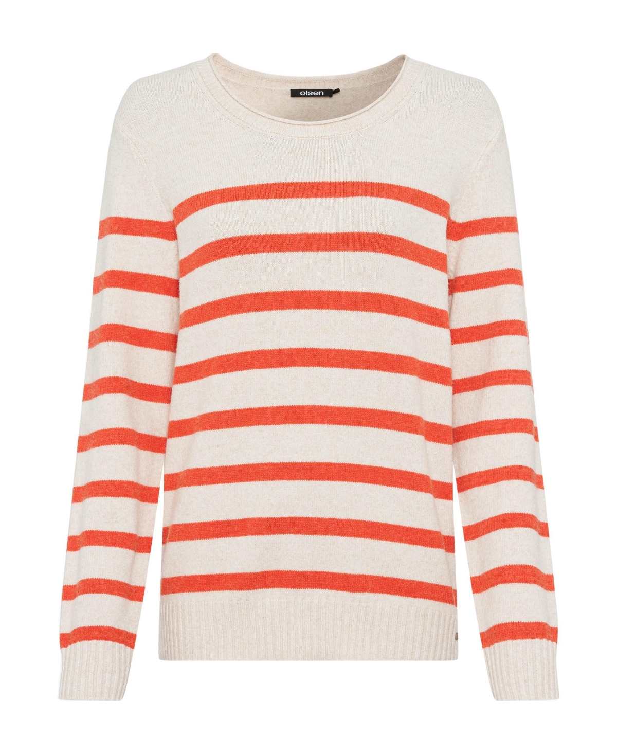 Olsen Women's Long Sleeve Striped Sweater