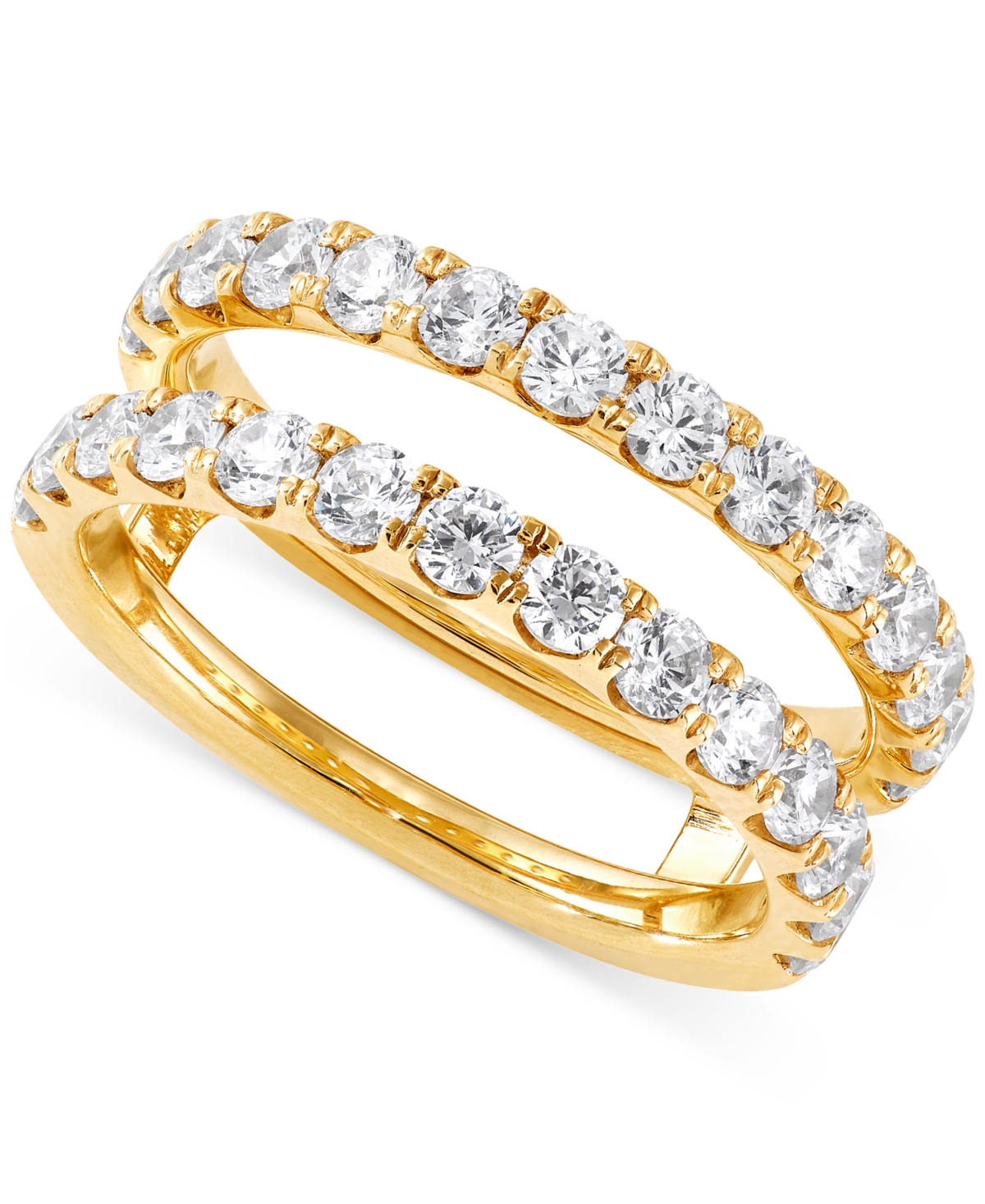 Grown With Love Igi Certified Lab Grown Diamond (1-1/2 Ct. T.w.) Enhancer Ring In 14k White Or Yellow Gold In Yellow Gold