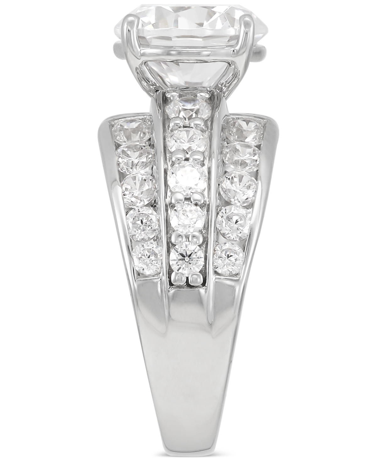 Grown With Love Certified Lab Grown Multirow Engagement Ring (4-1/2 Ct. T.w.) In 14k White Gold In White Gold
