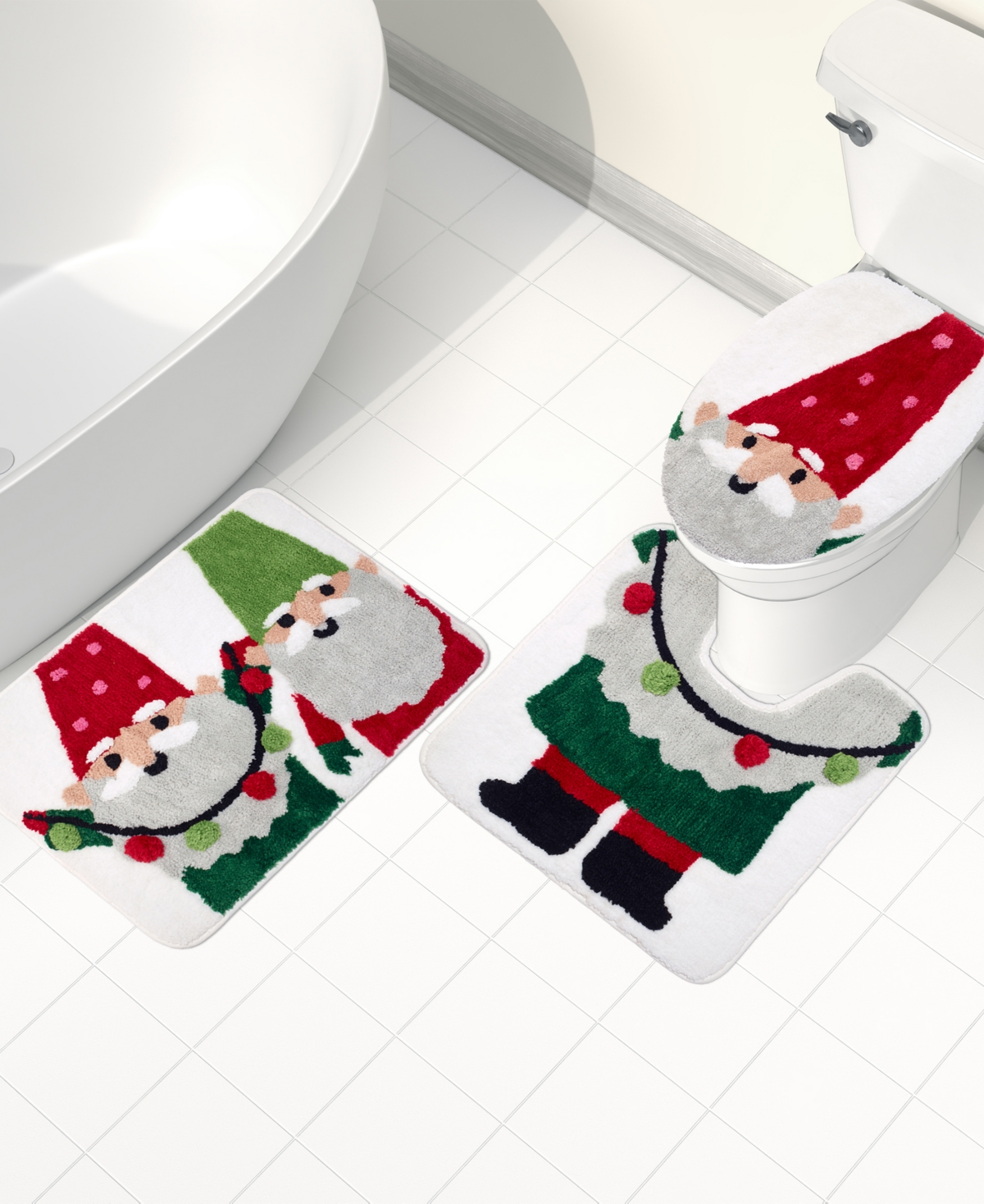 Avanti Gnome Polyester Bath Rug Set In Multi Color