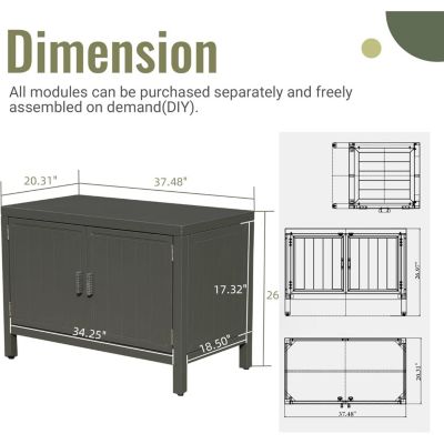 Aluminum Outdoor Kitchen Island with Storage