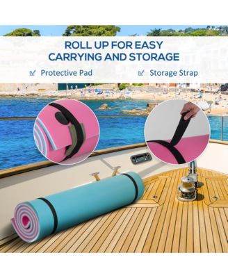 10' x 5' Floating Mat, 3-Layer Lily Pad Swimming Pool Floating Water Mat, Thick and Durable Water Activities Mat for Lake, Oceans