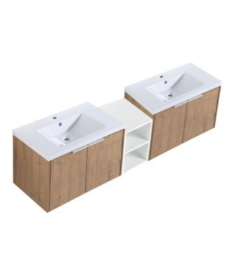 72" Soft-Close Bathroom Vanity with Resin Sink and Ample Storage