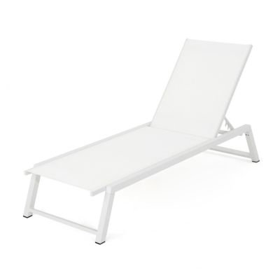 Streamdale Myers Adjustable Mesh Chaise Lounge For Poolside And Patio Comfort