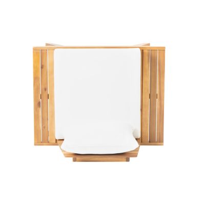 Streamdale Acacia Wood Club Chair With Water-Resistant Cushions