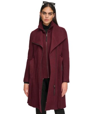 Womens Wool Blend Belted Wrap Coat, Created for Macys