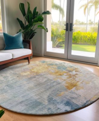 Bresca Washable BC4 8'x8' Round Area Rug