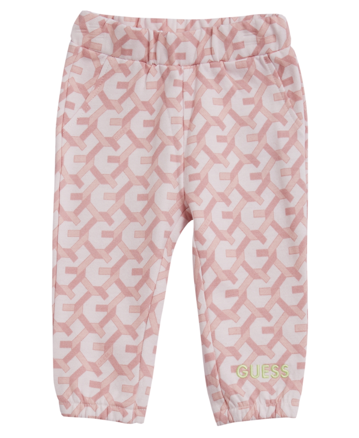 Guess Baby Girl Long Sleeve T-Shirt and Baby Terry Pant, 2-Piece Set