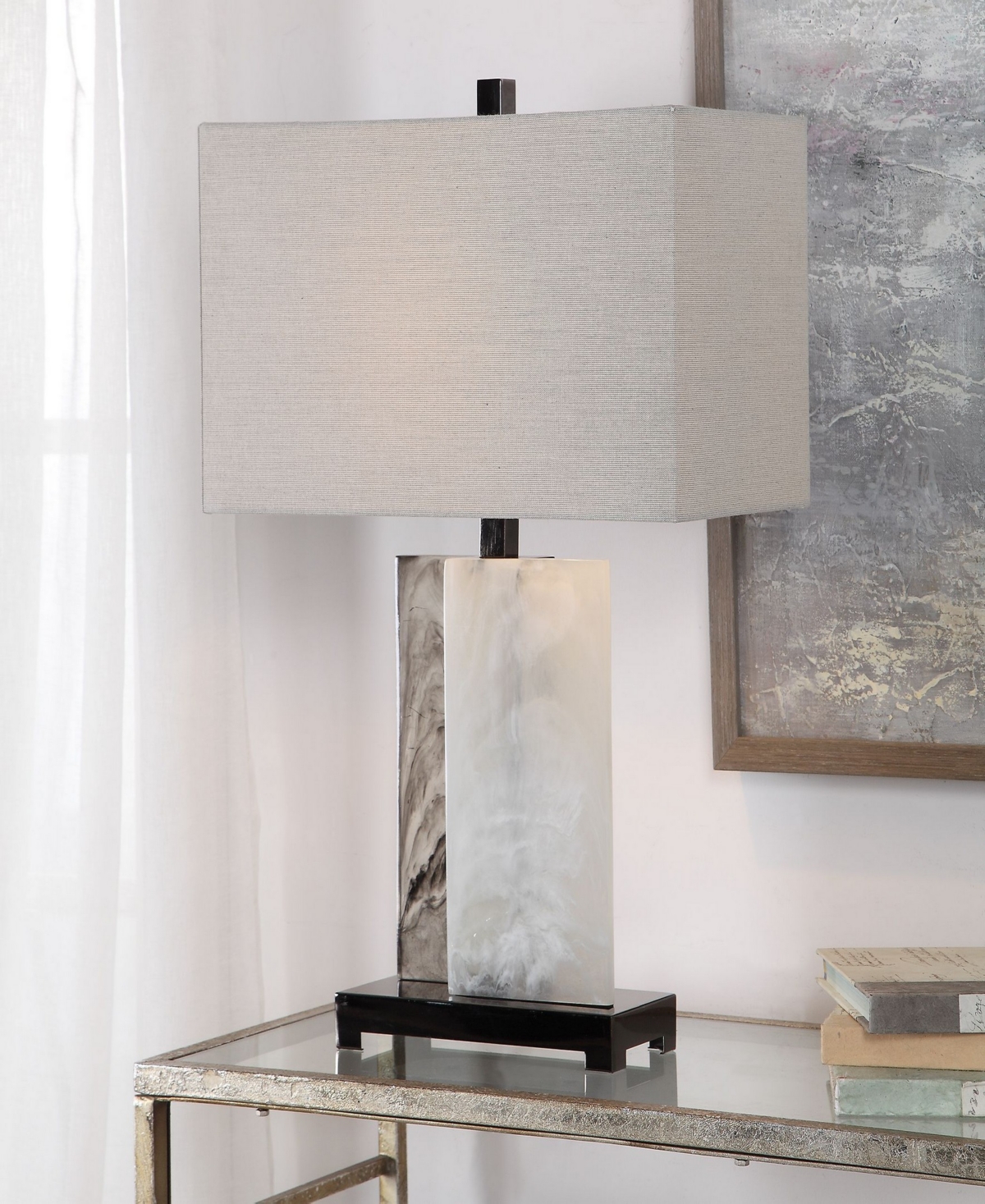 Uttermost 26.25" Metal Vanda Table Lamp In White