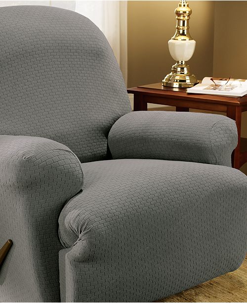 Sure Fit Simple Stretch Subway Tile Recliner Furniture Slipcover