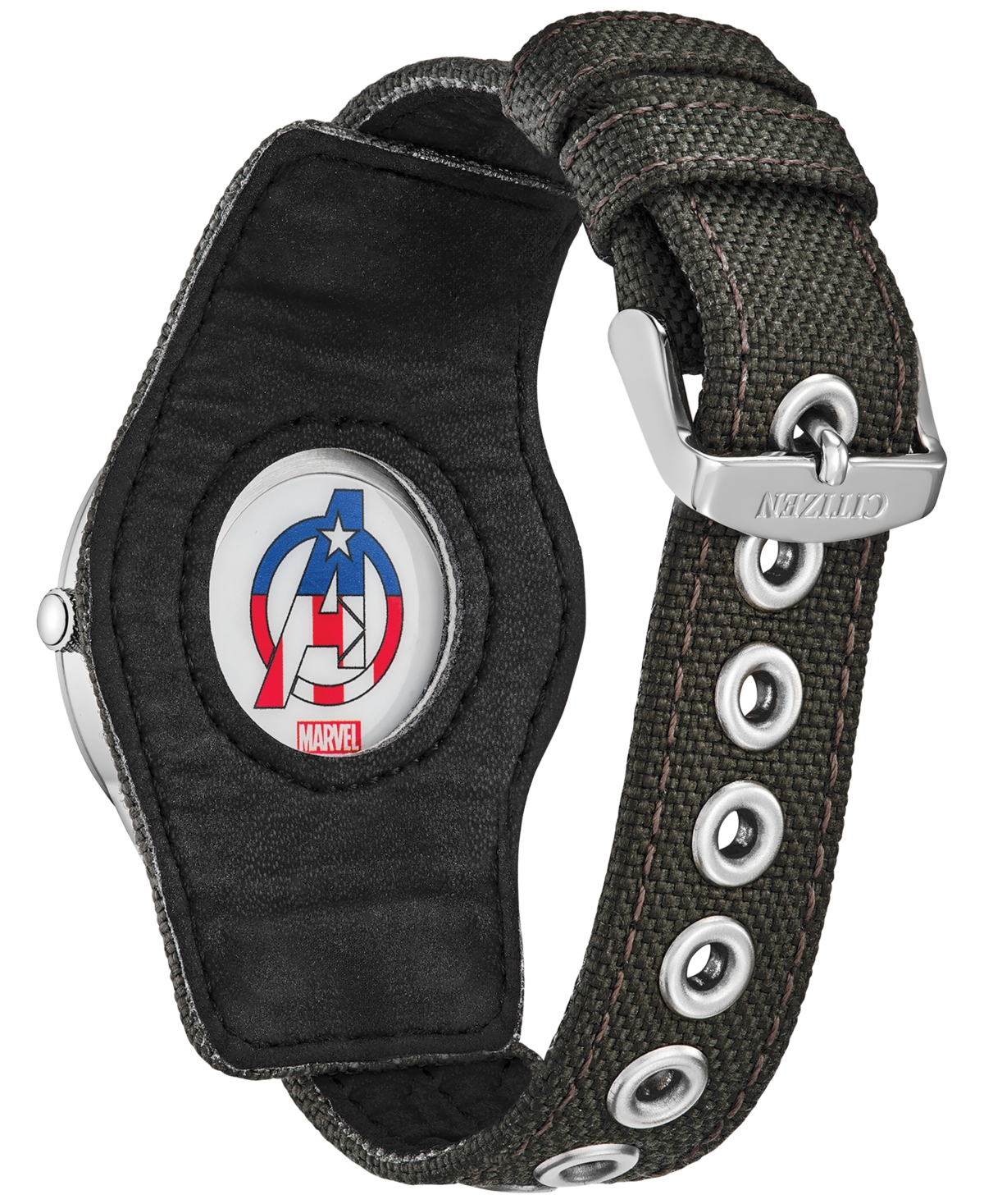 Citizen Eco-drive Men's Marvel Captain America Forever Gray Fabric Strap Watch 40mm In Gray