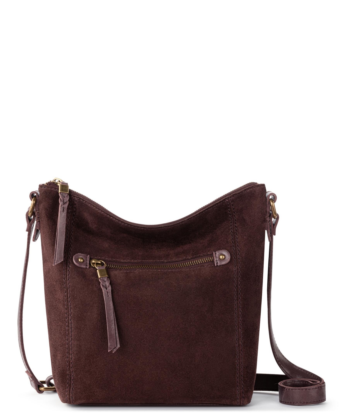 Women's Ashland Leather Crossbody Bag - Mahogany Suede