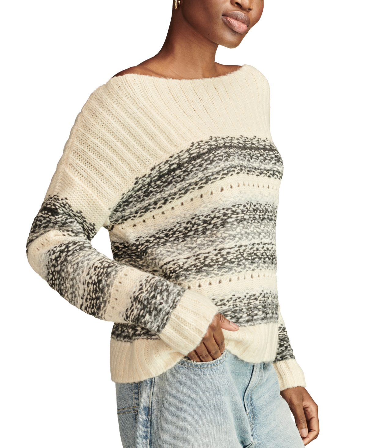 LUCKY BRAND WOMEN'S FAIR ISLE BOATNECK SWEATER 