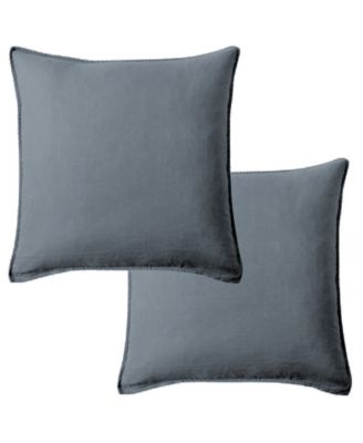 Washed Linen Relaxed Solid 2-Pack Decorative Pillow Cover, 20" x 20"
