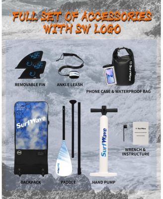 Inflatable Stand Up Paddle Board 11'x34" x6" With Accessories