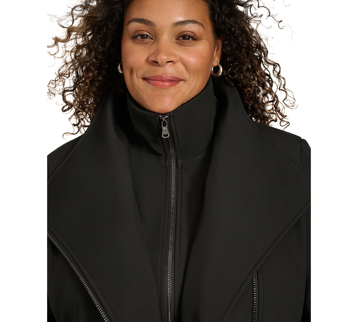 Calvin Klein Plus Size Belted Long-Sleeve Wrap Coat, Created for Macy's
