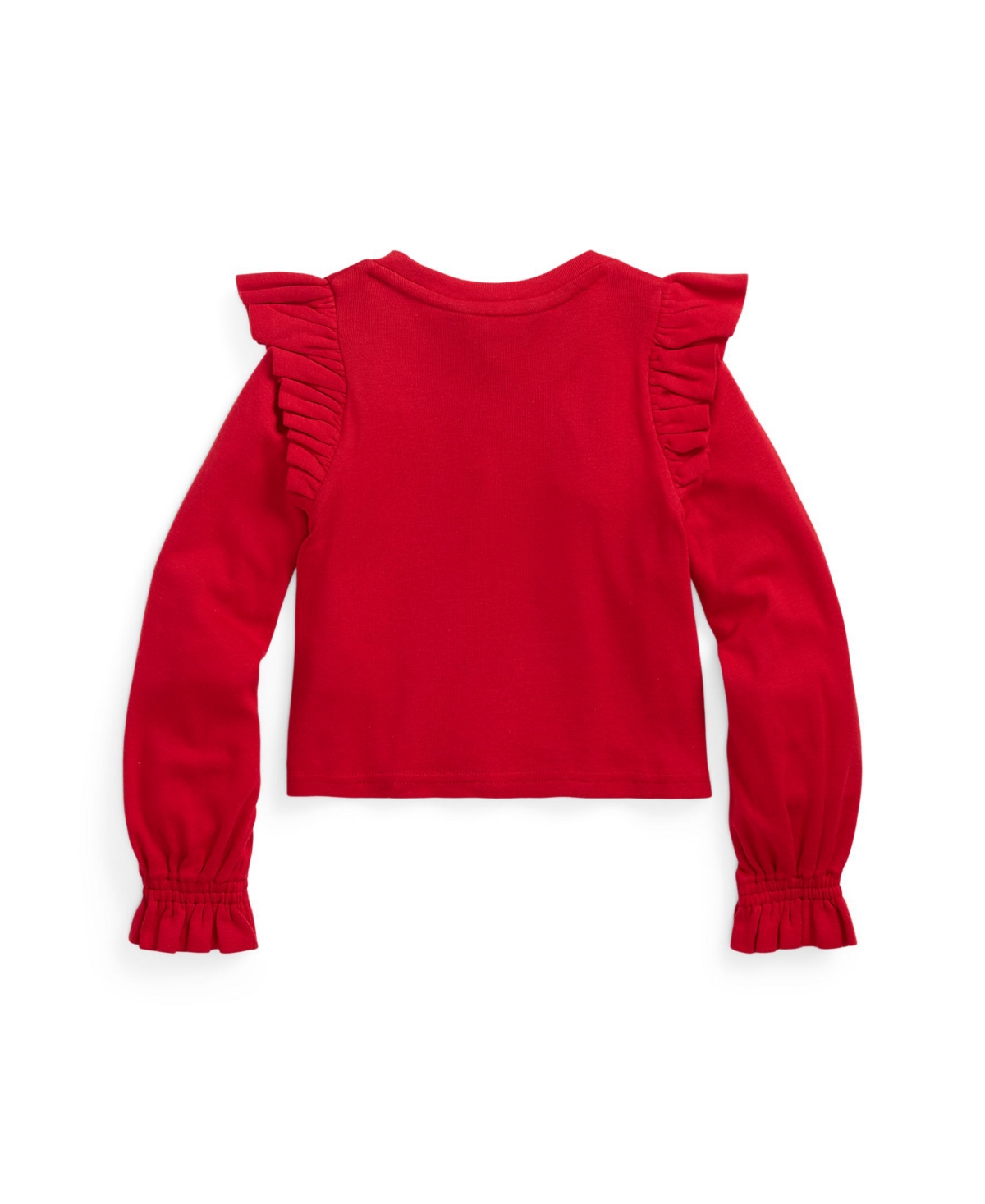 Polo Ralph Lauren Toddler and Little Girls Ruffled Cotton-Modal Long-Sleeve Sweatshirt