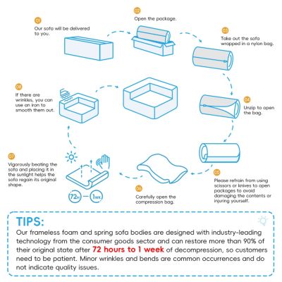 Oversized U-Shaped Sofa Frame for Modular Sectional