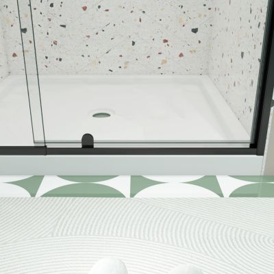 Pivot Swing Glass Shower Door, 1/4" Clear Tempered Glass
