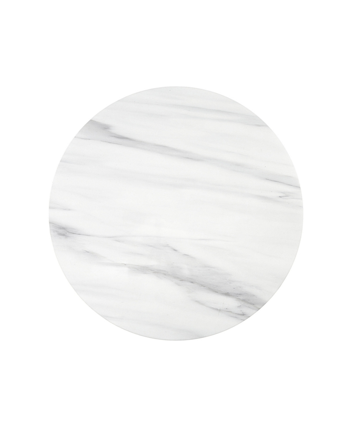 Streamdale Furniture Zaid Coffee Table, Engineering Marble &High Gloss Finish - White