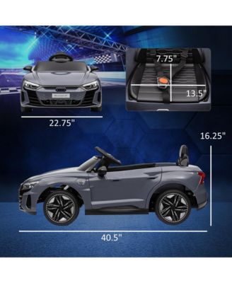 Kids Ride on Car, 12V Licensed Audi RS E-tron GT 3.1 MPH Electric Car for Kids, Ride-on Toy for Boys and Girls with Remote Control, 4 Wheels with Suspension, Horn, Music, Lights, Gray