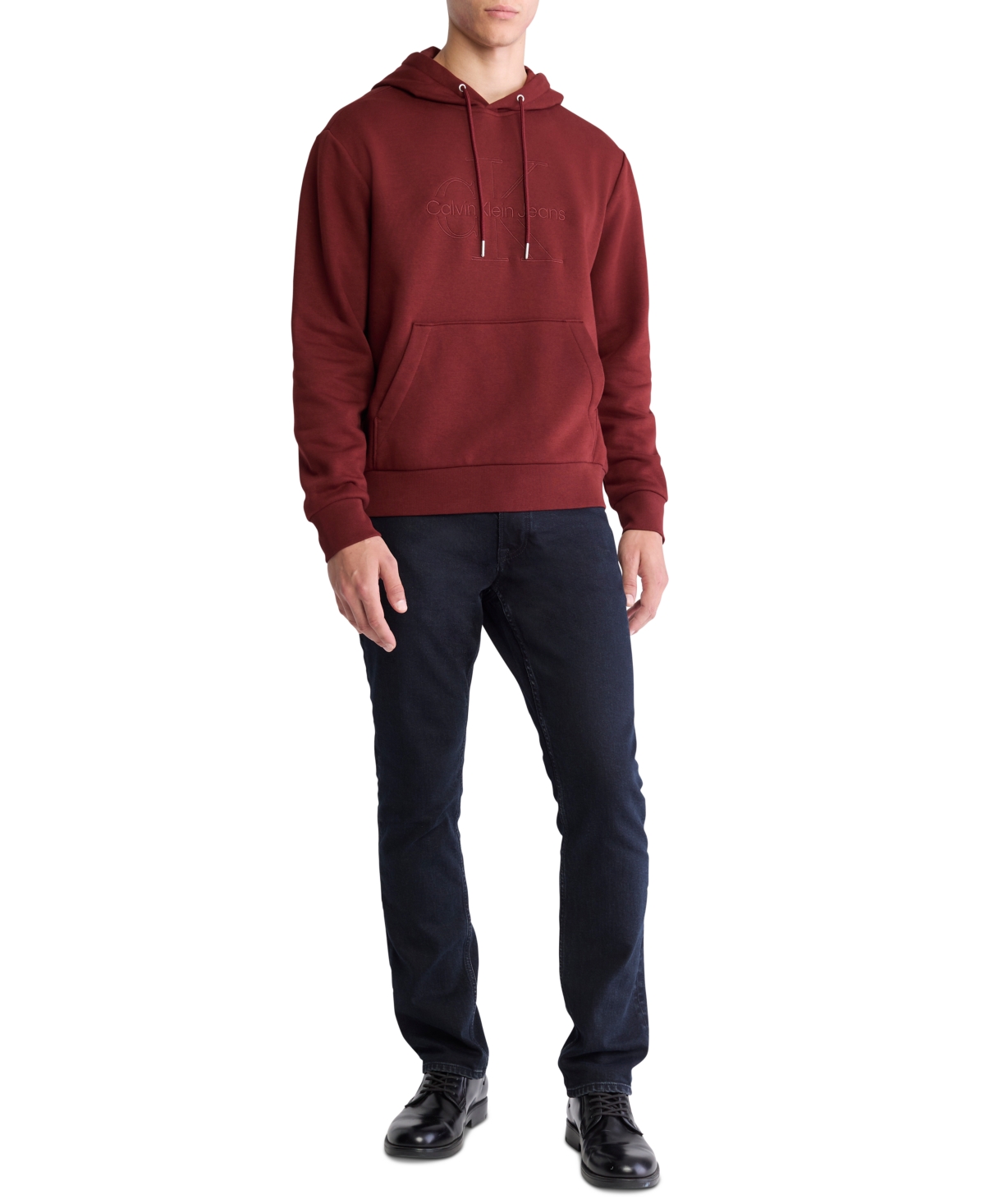 Calvin Klein Men's Embroidered-Logo Pullover Hoodie