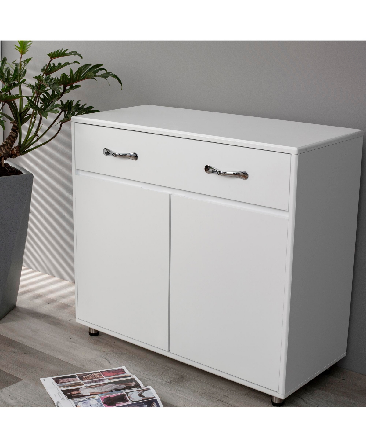 Slickblue Two-Door Side Table for Stylish Storage and Functional Home Decor