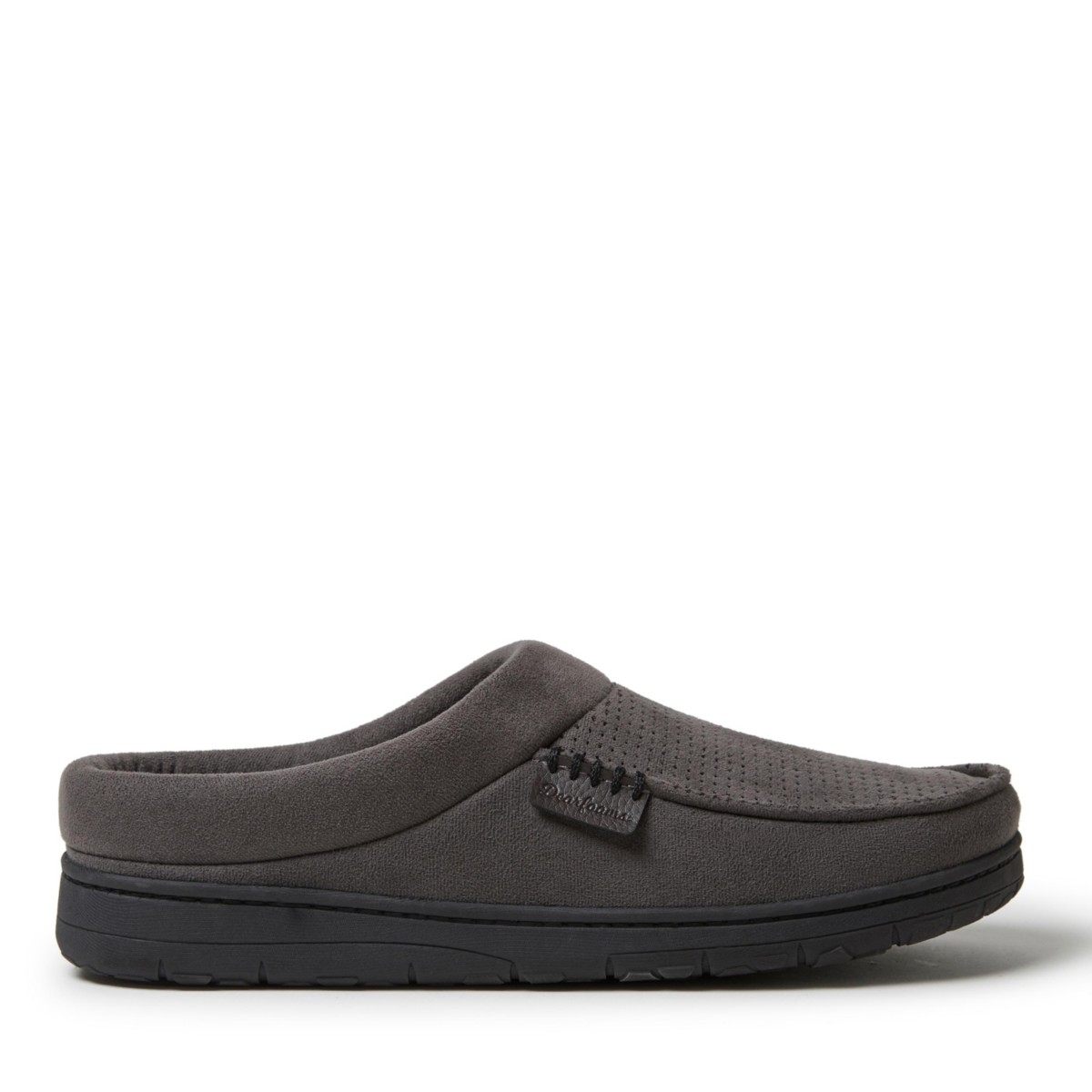 Мужские Dearfoams Men's Brendan Perforated Moccasin Toe Clog House Shoe Slipper — фото 6