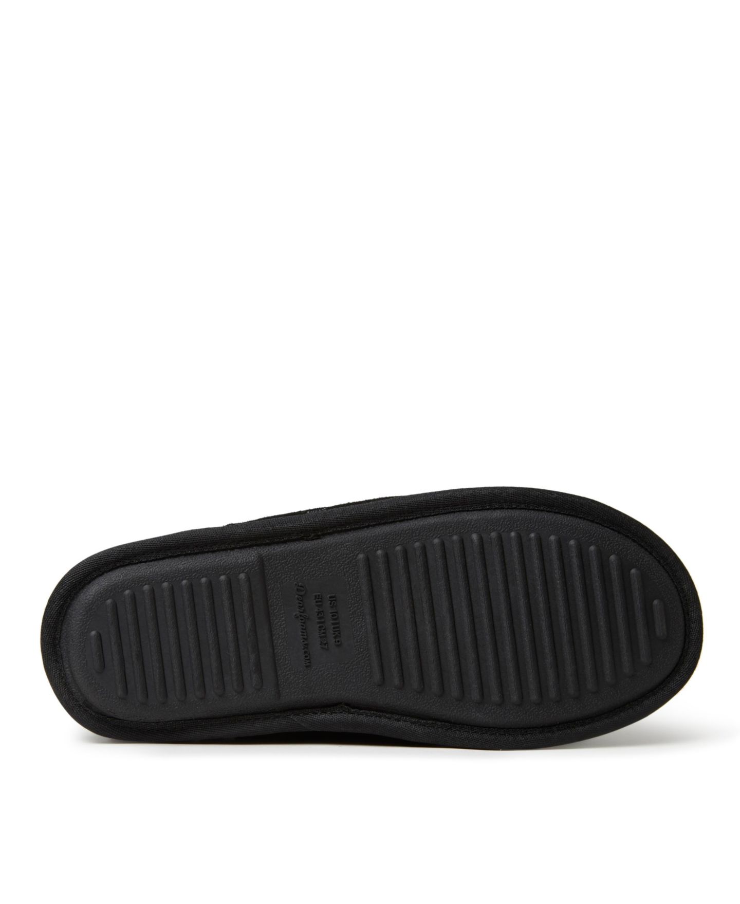 Мужские тапочки Dearfoams Bradford Genuine Suede Scuff House Slipper, цвет: Чёрный — фото 6