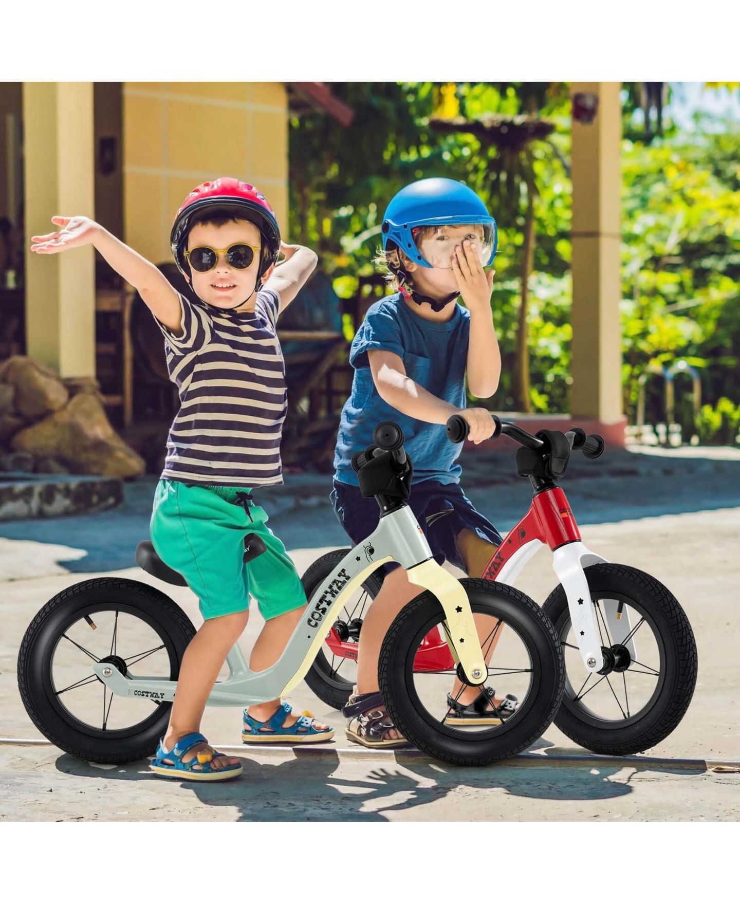 Детская игрушка Costway 12 Inch Lightweight No Pedal Balance Bike, 66 Lbs. Capacity, Ages 3+, цвет: Зелёный — фото 5
