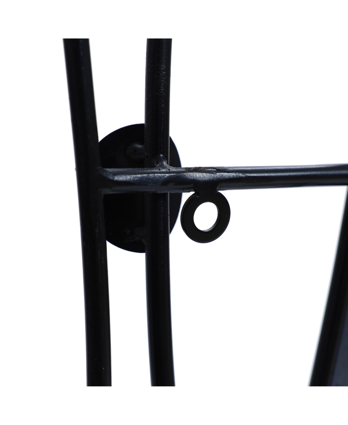 LuxenHome Multi-Color Discs and Black Ladder Metal Abstract Wall Decor - Multi-color