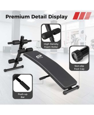 Adjustable Decline Sit-Up Bench for Home Gym with Speed Ball and Resistance Bands