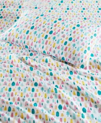 Novelty Printed Flannel 3-Pc. Sheet Set, Twin XL