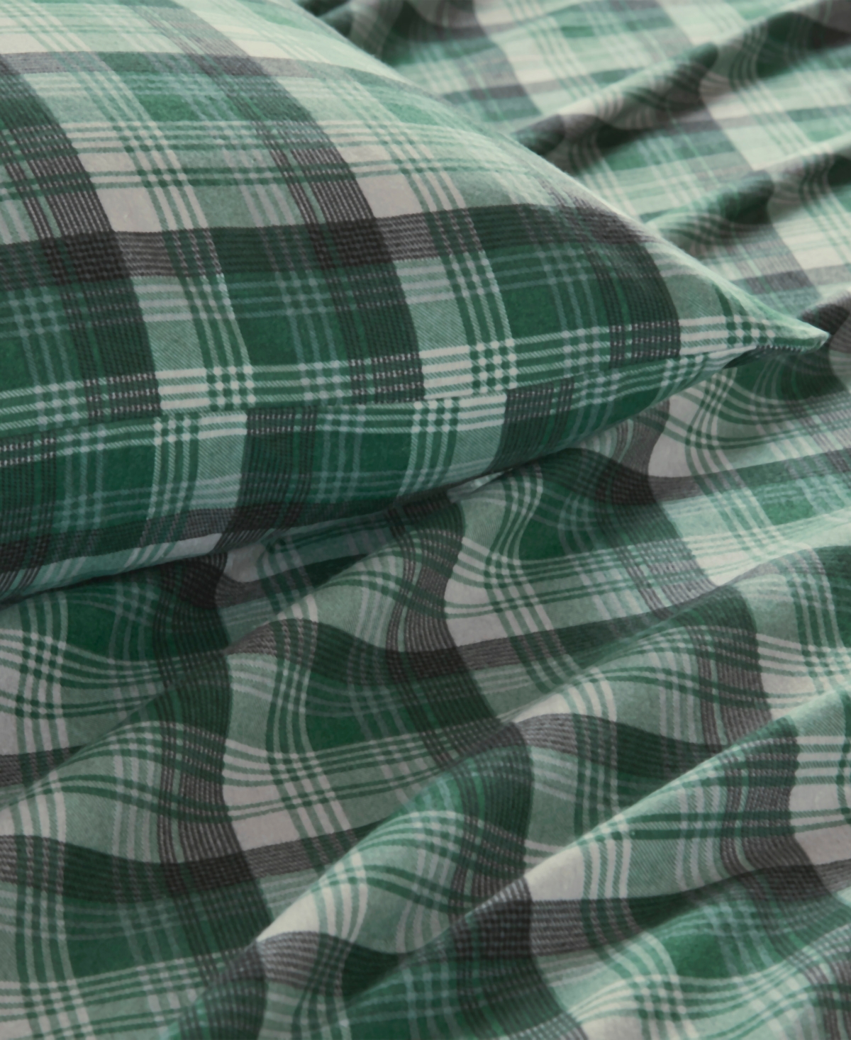Woolrich Printed Flannel 3-pc. Sheet Set, Twin In Green Plaid