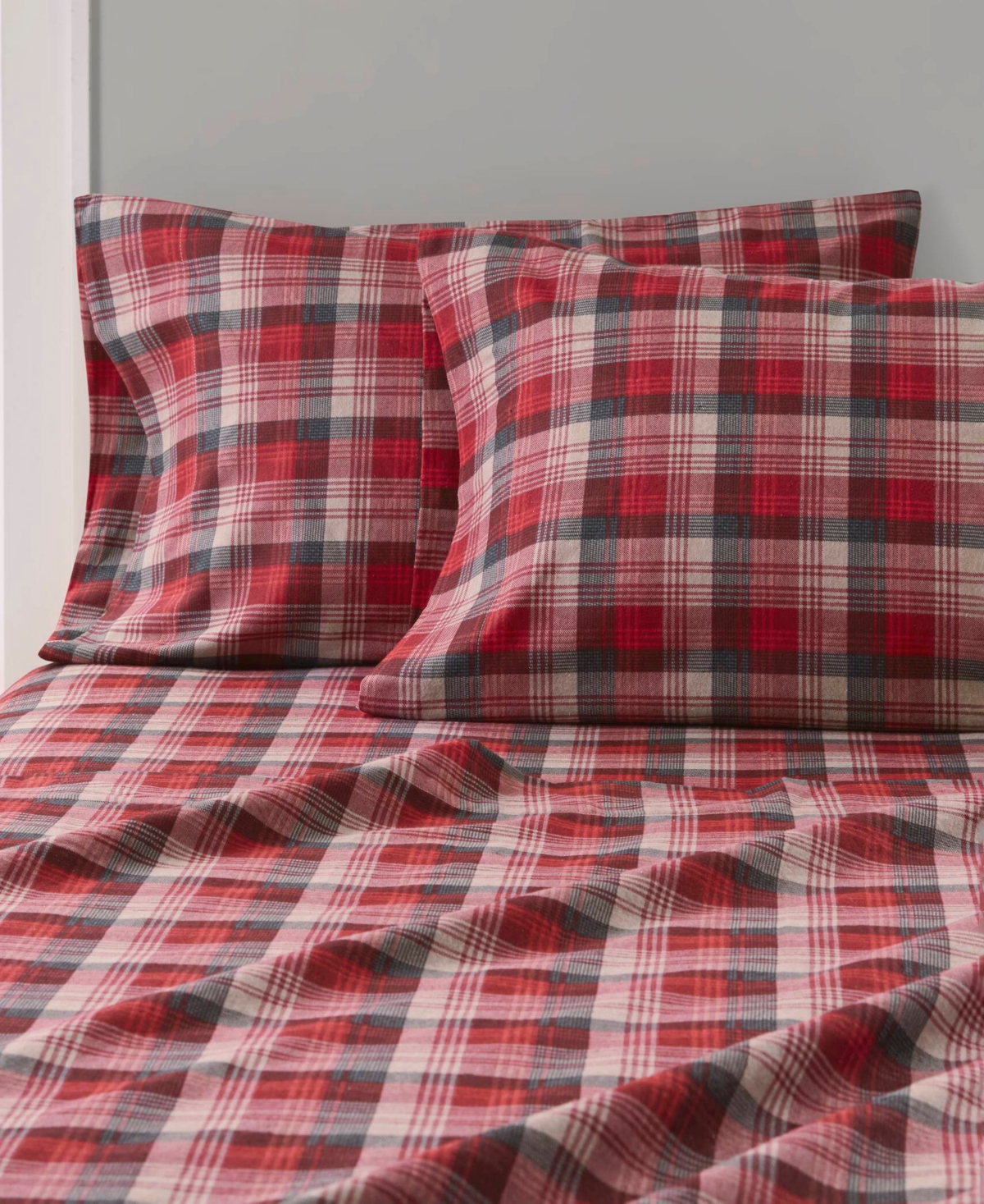 Woolrich Printed Flannel 3-pc. Sheet Set, Twin In Red Plaid