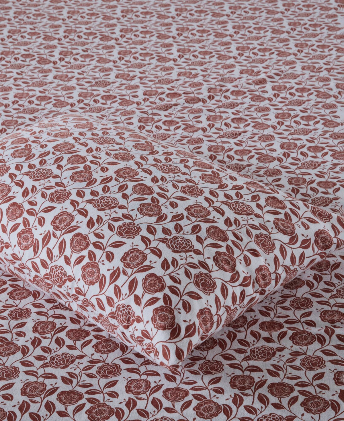Beautyrest Extra Deep Pocket Cotton Flannel 4-pc. Sheet Set, Queen In Rust Floral