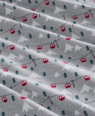 Printed Cotton Flannel 3-Pc. Sheet Set, Twin