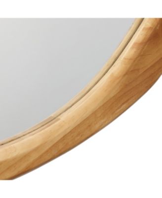 Freeform Pine Wood Frame Oblong Wall Mirror