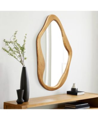 Freeform Pine Wood Frame Free Form Wall Mirror