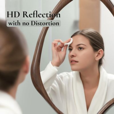 Brown Wood Frame Decorative Wall Mirror