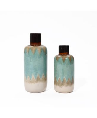 Ocean Ombre Stoneware Vase