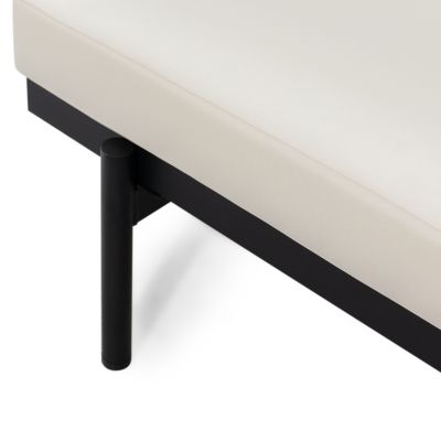 Streamdale Theo 2-Seater Acacia Wood And Iron Sofa With Water-Resistant Cushions