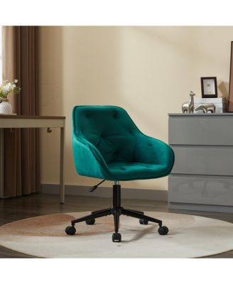 Streamdale Furniture Elegent Velvet Office Chair with Wheels Makeup Vanity Chair Height Adjustable for Teens Women Girls Comfy Swivel Modern Leisure Armchair for Home Office Bedroom Study and Vanity. ...