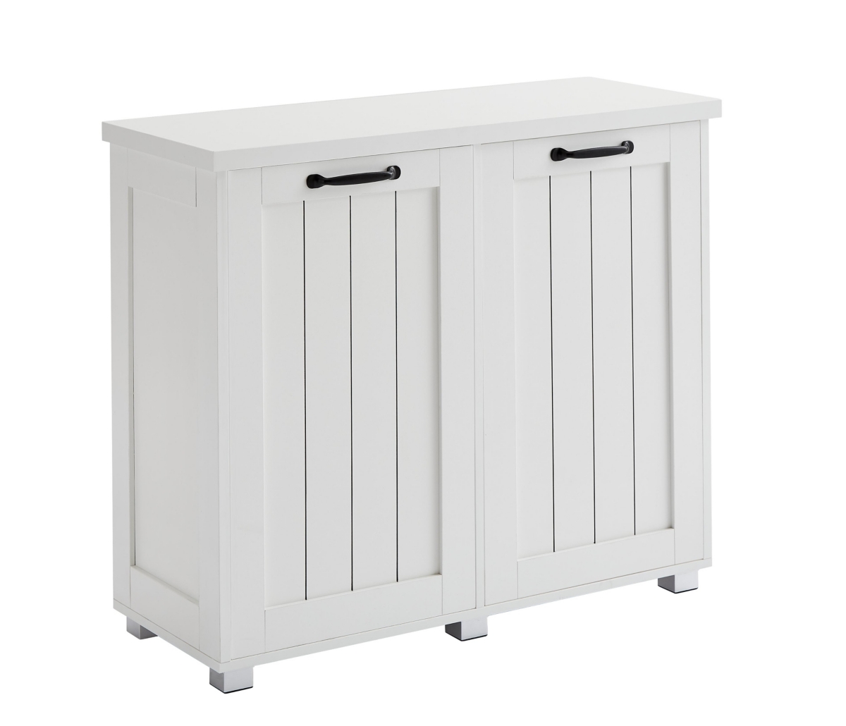 Streamdale Furniture Simplie Fun Two-Compartment Tilt-Out Trash Cabinet, Pet Proof Kitchen Trash Cabinet with Cutting Board, Free Standing Laundry Sor