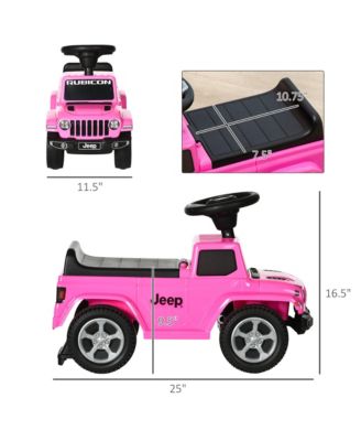 Kids Ride on Push Car, with Engine Sounds & Under-Seat Storage, Foot-to-Floor Ride on Sliding Car with Horn, Sit and Scoot Ride on Toy, Ages 1.5-3 Years, Pink