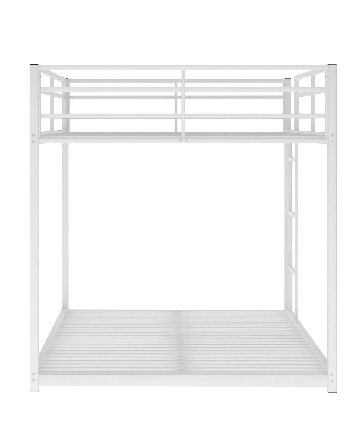 Slickblue Full over Full Metal Bunk Bed, Low Bunk Bed with Ladder