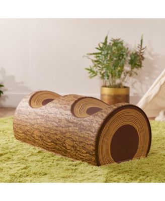 SoftZone Tree Log Half Saddle Seat, 12in, Chocolate