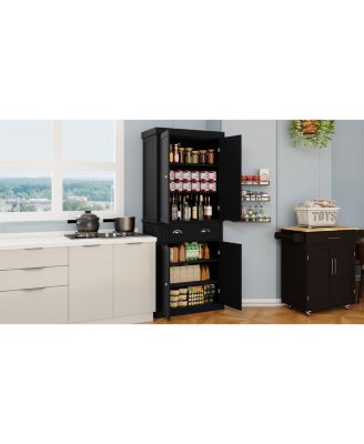 4-Door Kitchen Pantry, Drawer & Shelves