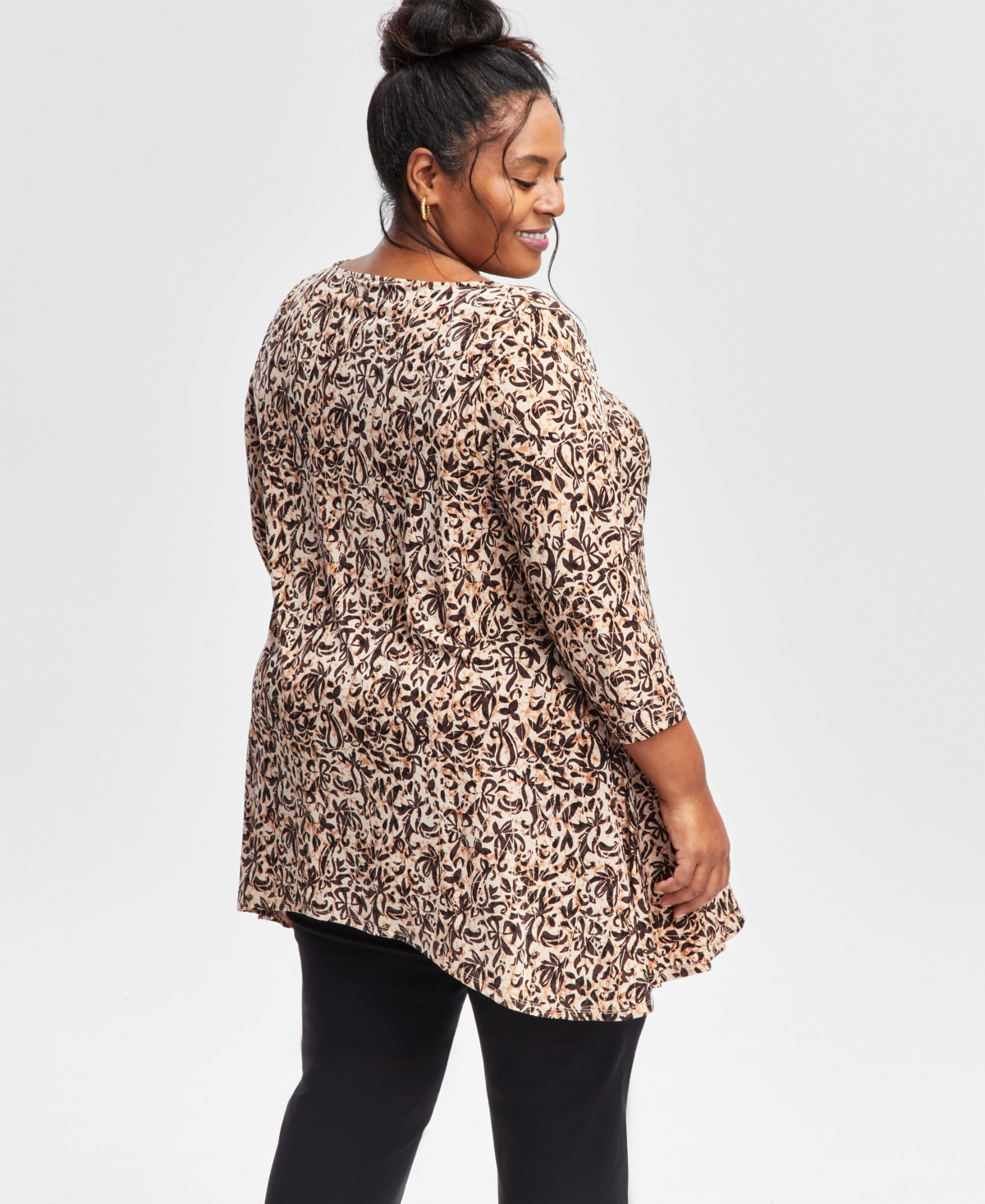Jm Collection Plus Size Irina Swing Top, Exclusively at Macy's